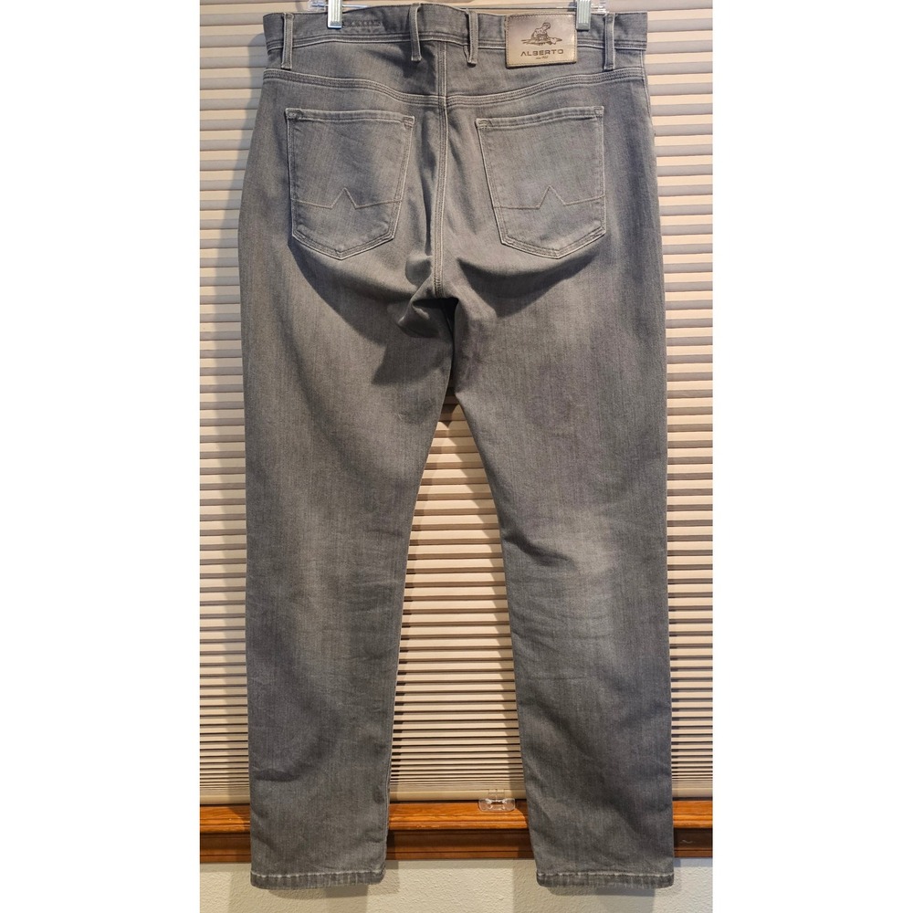 Alberto Modern Fit Jeans Stone Grey DS Dual FX Lefthand Denim Mens W35 L32‎ - Picture 4 of 12